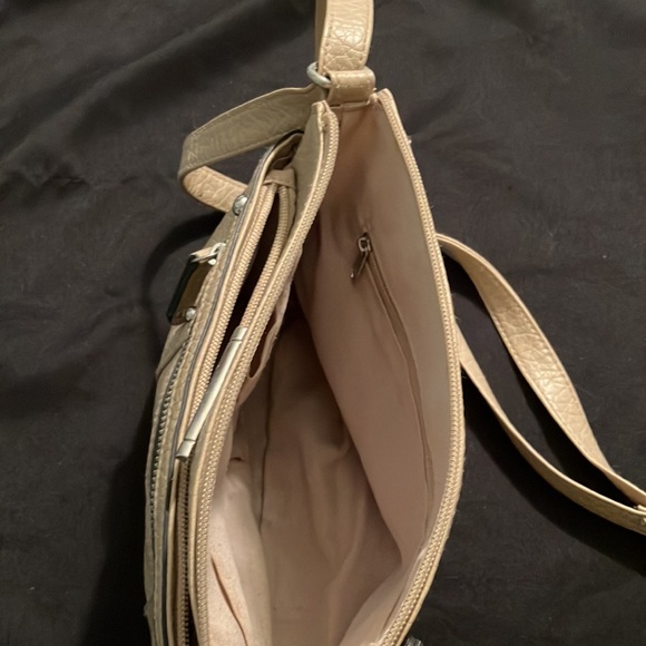 Jaclyn Smith purse - Tan, 3 pockets, 11”x5”x7” - Picture 7 of 12